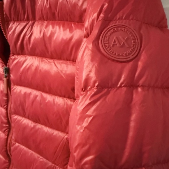 Armani Exchange Women's White Duck Down Red Jacket Size S - Picture 11 of 11